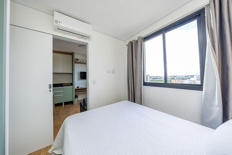 Studio finamente decorado em Curitiba, até 2 pessoas, 29m
