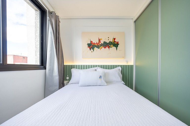 Studio finamente decorado em Curitiba, até 2 pessoas, 29m