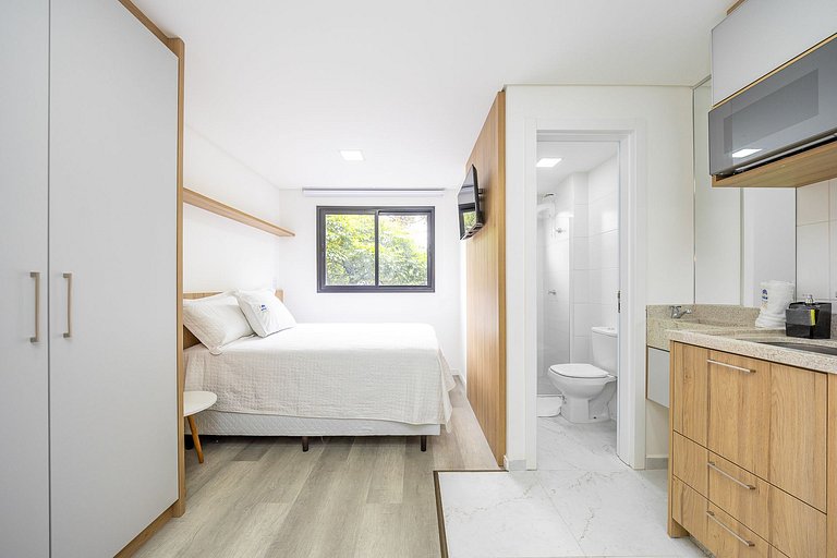 Studio finamente decorado no Rebouças, até 2 pessoas, m²