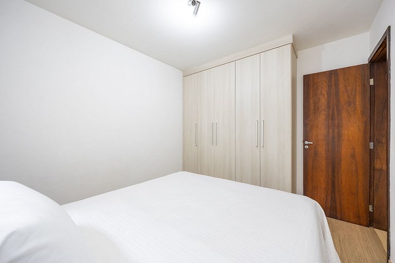 Apartamento 2 quartos finamente decorado em Curitiba, até 4