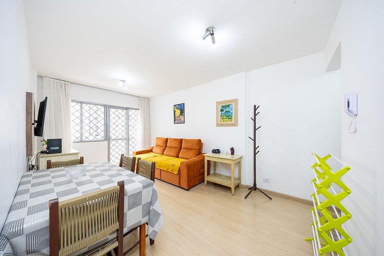 Apartamento 2 quartos finamente decorado em Curitiba, até 4