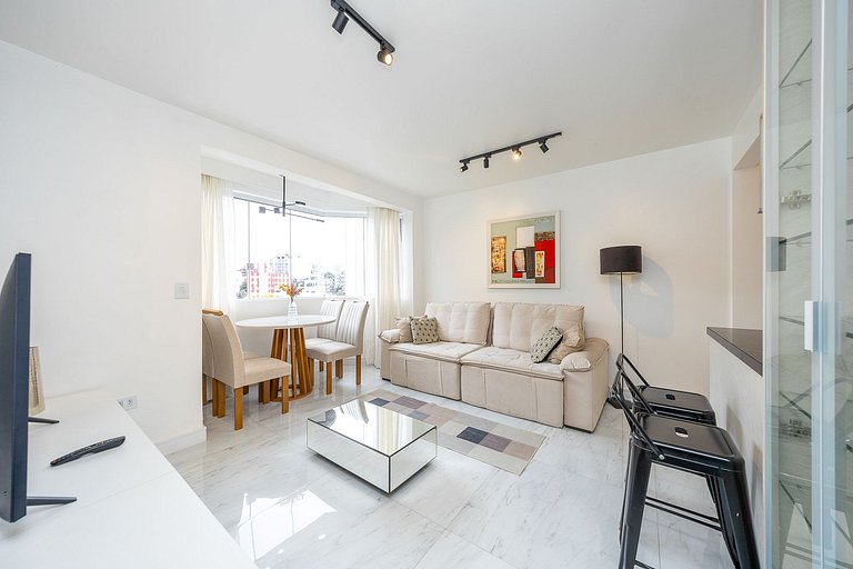 apartamento 3 quartos finamente decorado em Curitiba, até 4