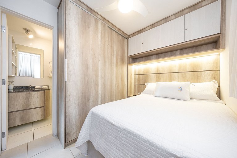 Apartamento decorado e completo, 1 quarto no centro de curit