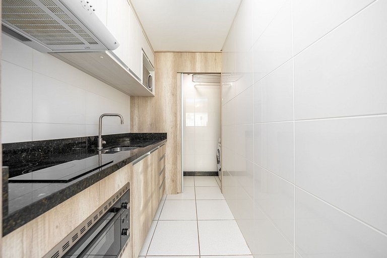 Apartamento decorado e completo, 1 quarto no centro de curit