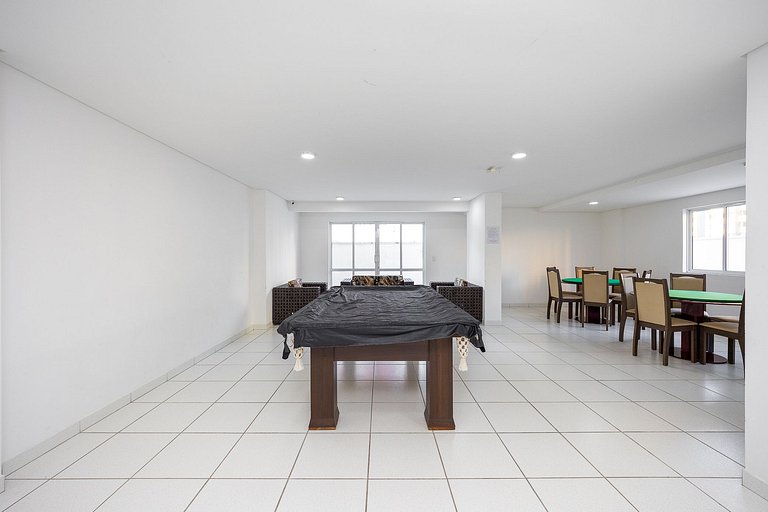 Apartamento decorado e completo, 1 quarto no centro de curit