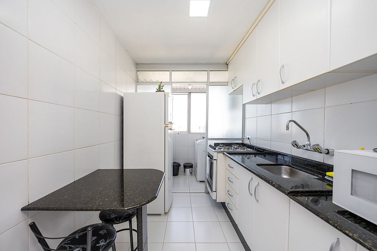 Studio finamente decorado em Curitiba, até 3 pessoas, 45m²