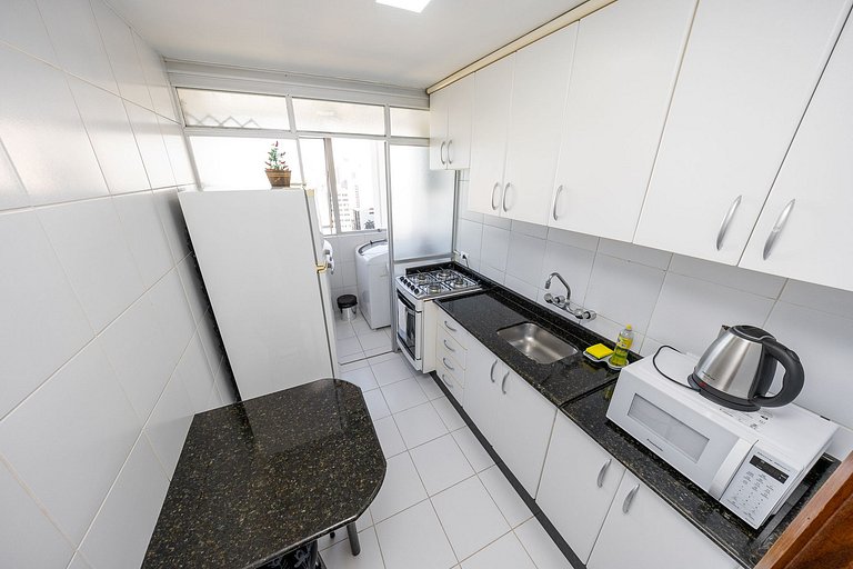 Studio finamente decorado em Curitiba, até 3 pessoas, 45m²