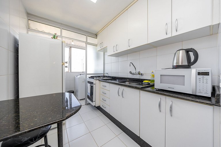 Studio finamente decorado em Curitiba, até 3 pessoas, 45m²