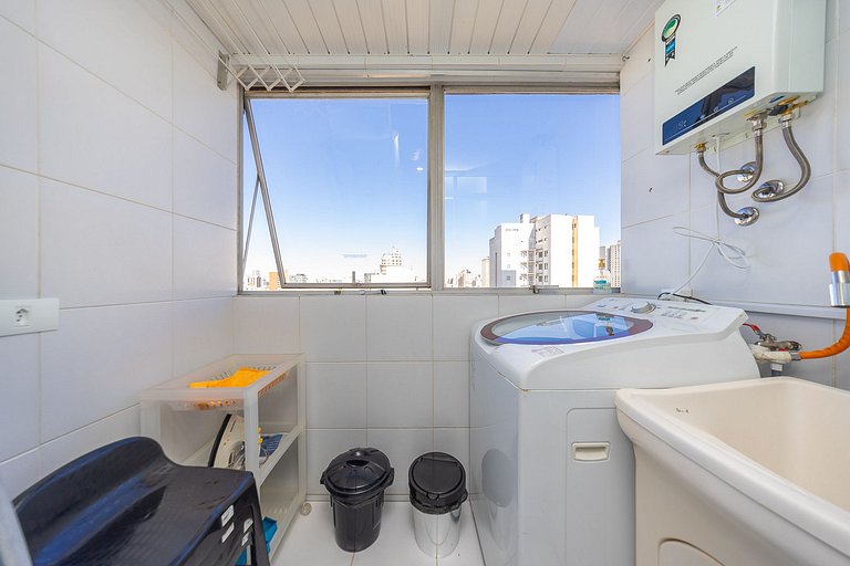 Studio finamente decorado em Curitiba, até 3 pessoas, 45m²