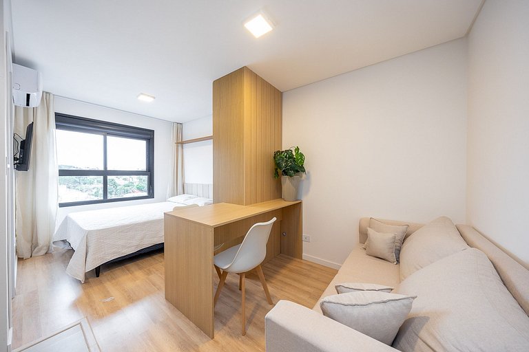 Studio Novo no Boa Vista moderno e confortável