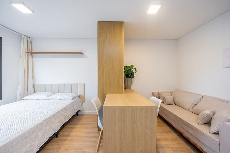 Studio Novo no Boa Vista moderno e confortável