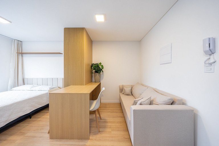 Studio Novo no Boa Vista moderno e confortável