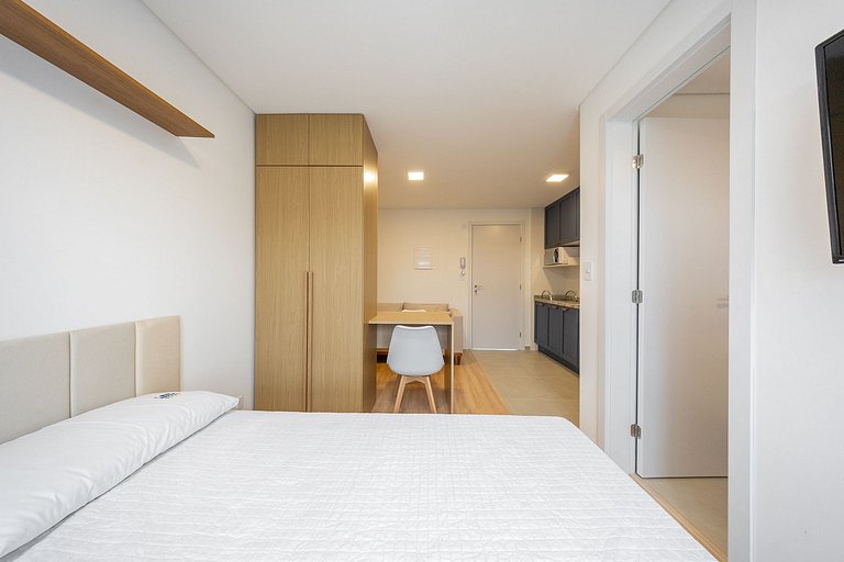 Studio Novo no Boa Vista moderno e confortável