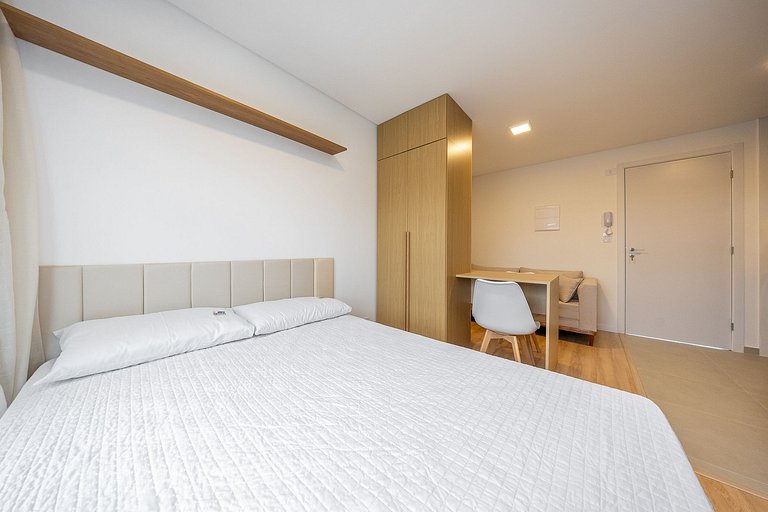 Studio Novo no Boa Vista moderno e confortável