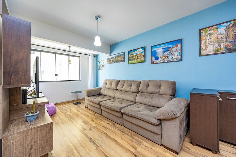 Apartamento 2 quartos finamente decorado em Curitiba, até 4