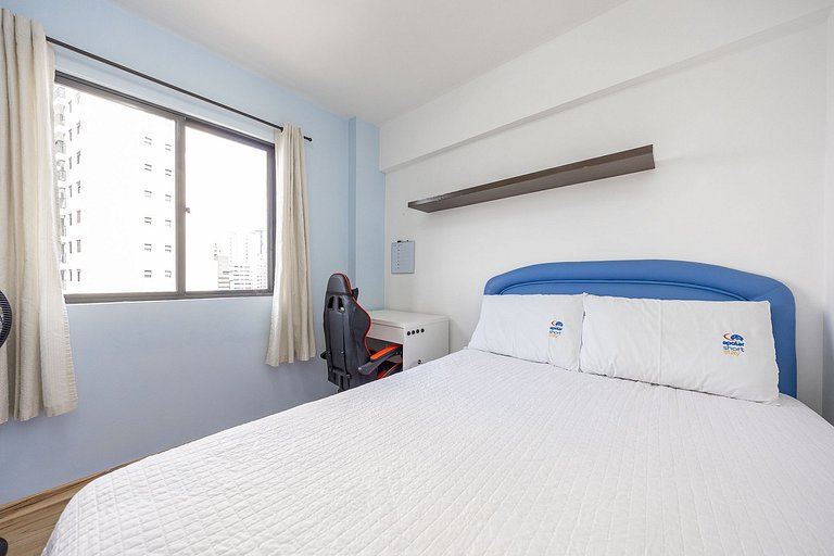 Apartamento 2 quartos finamente decorado em Curitiba, até 4
