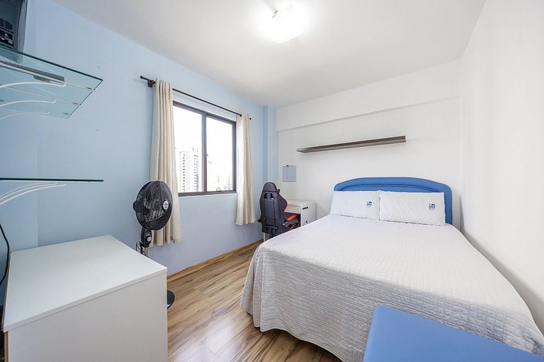 Apartamento 2 quartos finamente decorado em Curitiba, até 4