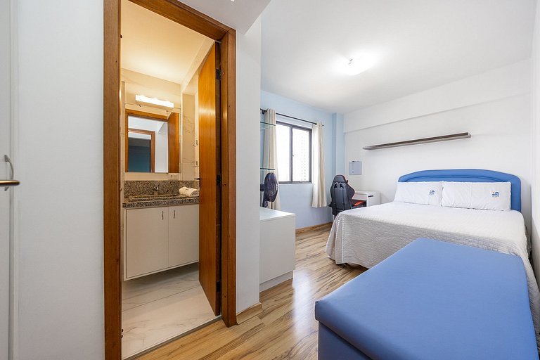 Apartamento 2 quartos finamente decorado em Curitiba, até 4