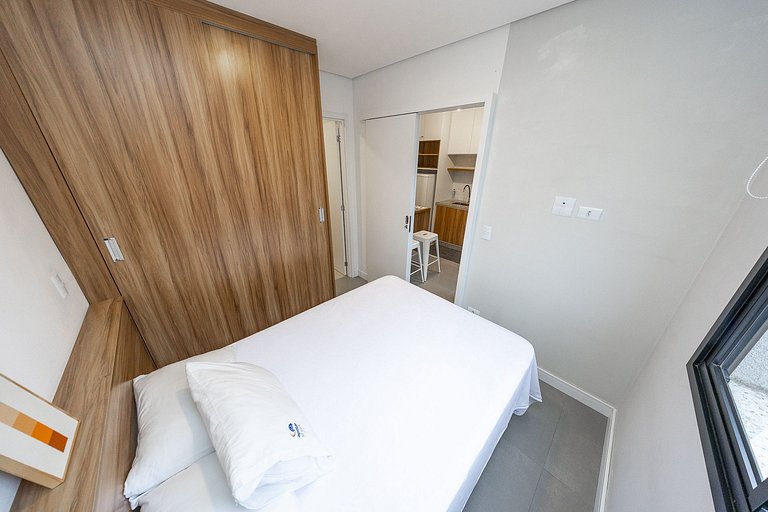 Studio finamente decorado em Curitiba, até 2 pessoas, 25m²