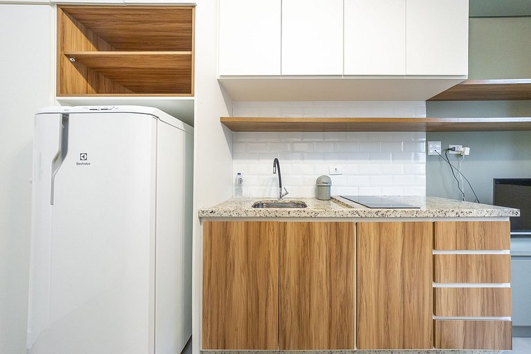 Studio finamente decorado em Curitiba, até 2 pessoas, 25m²