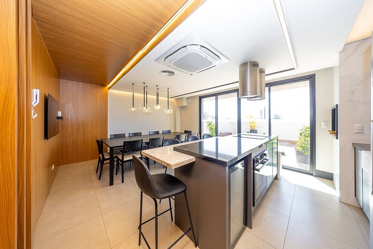 Studio finamente decorado em Curitiba, até 2 pessoas, 25m²