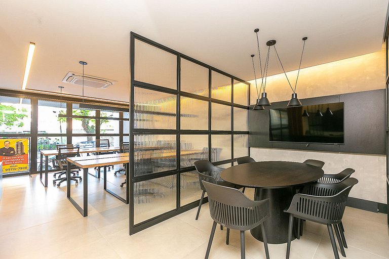 Studio finamente decorado em Curitiba, até 2 pessoas, 25m²