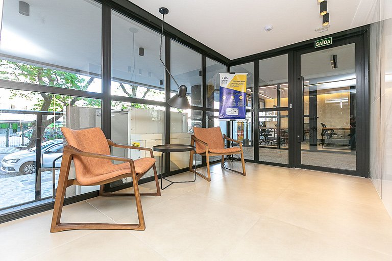 Studio finamente decorado em Curitiba, até 2 pessoas, 25m²