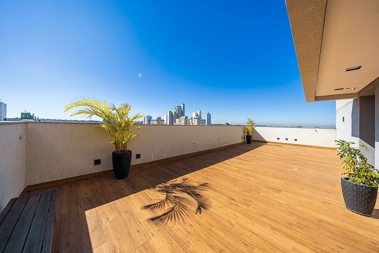 Studio finamente decorado em Curitiba, até 2 pessoas, 25m²