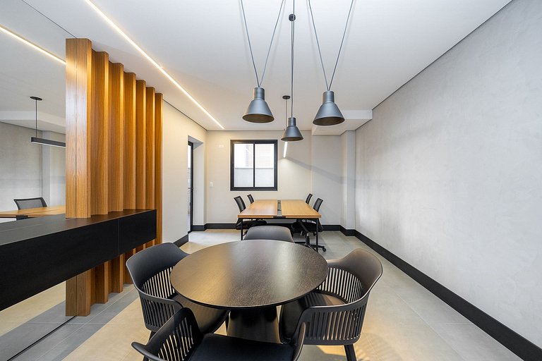 Studio finamente decorado em Curitiba, até 2 pessoas, 25m²