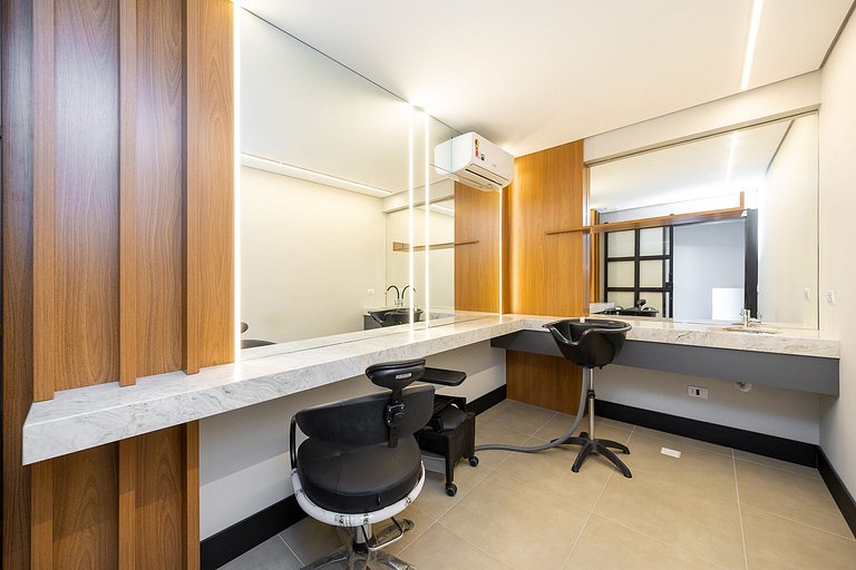 Studio finamente decorado em Curitiba, até 2 pessoas, 25m²