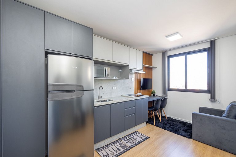 Studio finamente decorado no Centro de Curitiba, até 2 pesso