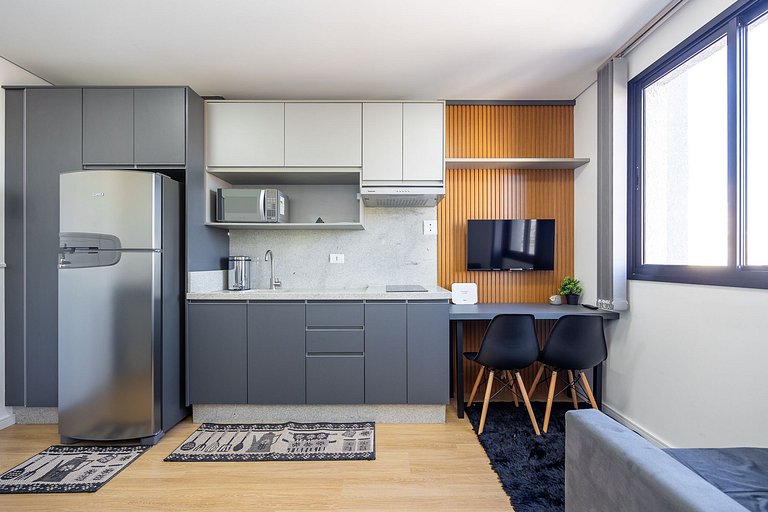 Studio finamente decorado no Centro de Curitiba, até 2 pesso