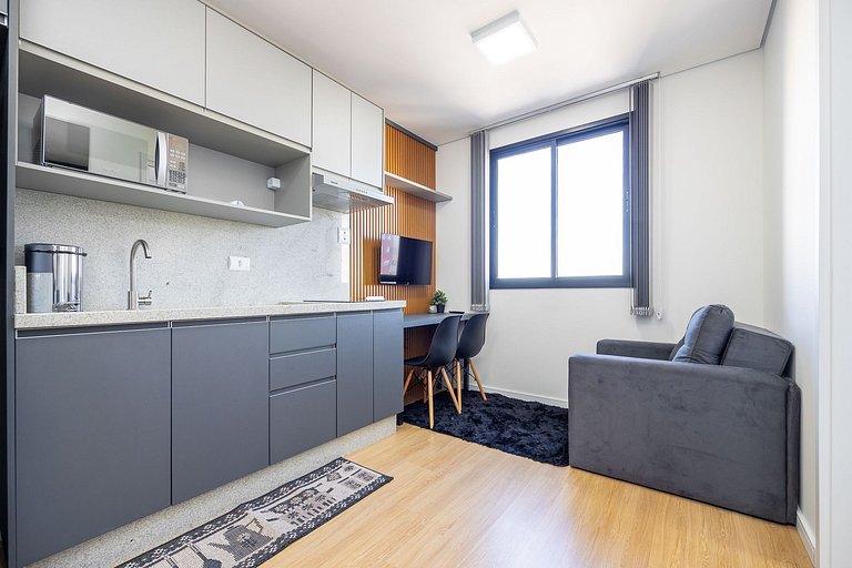 Studio finamente decorado no Centro de Curitiba, até 2 pesso