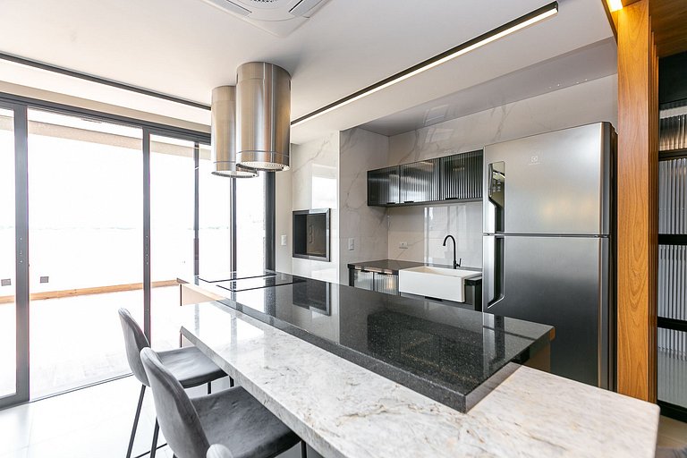 Studio finamente decorado no Centro de Curitiba, até 2 pesso