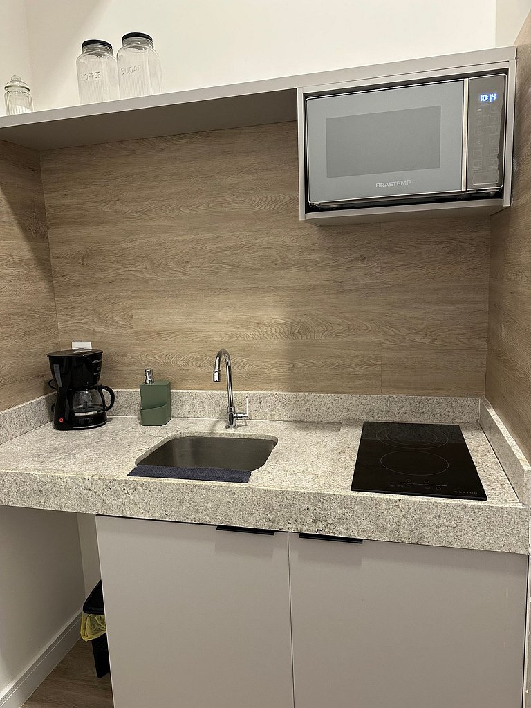 Studio com Vista Rio e Mar • Conforto e Calmaria