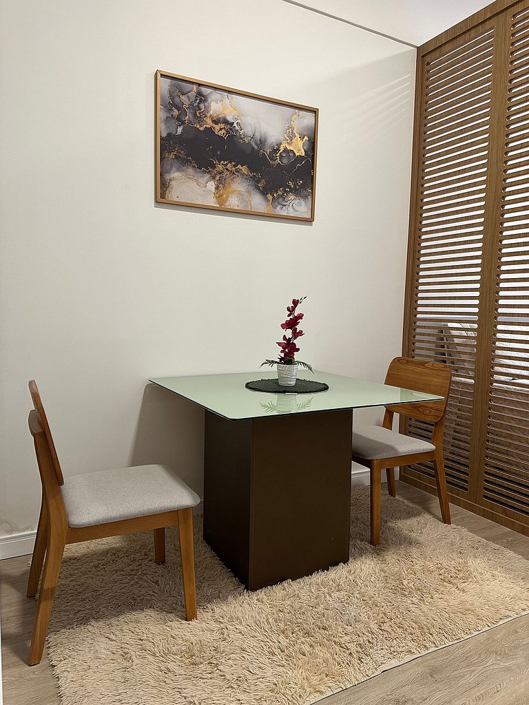 Studio com Vista Rio e Mar • Conforto e Calmaria